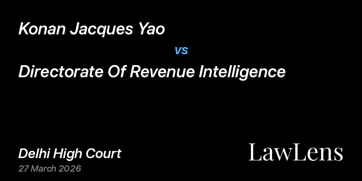 Preview image for Konan Jacques Yao vs. Directorate Of Revenue Intelligence