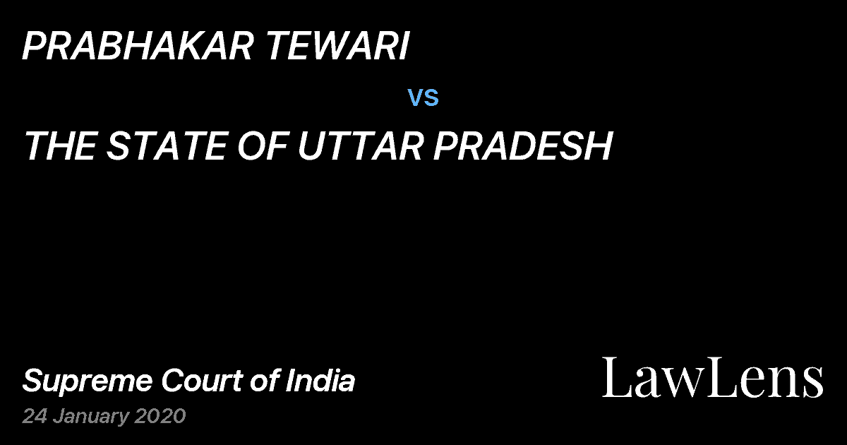 Preview image for PRABHAKAR TEWARI vs. THE STATE OF UTTAR PRADESH