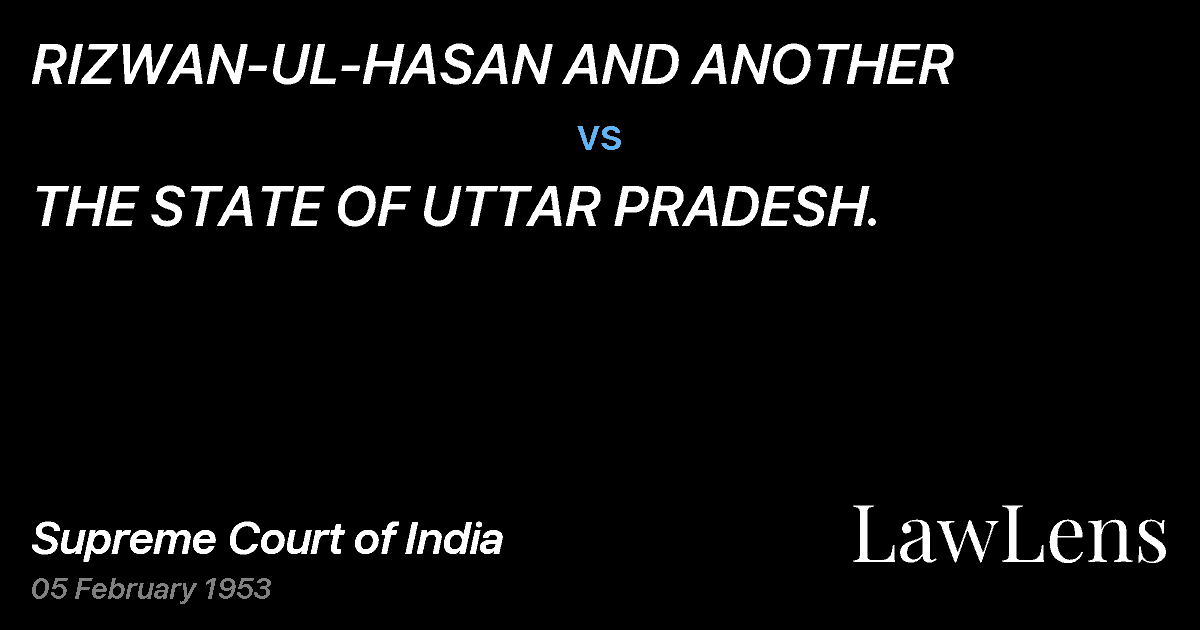 Preview image for RIZWAN-UL-HASAN AND ANOTHER vs. THE STATE OF UTTAR PRADESH.