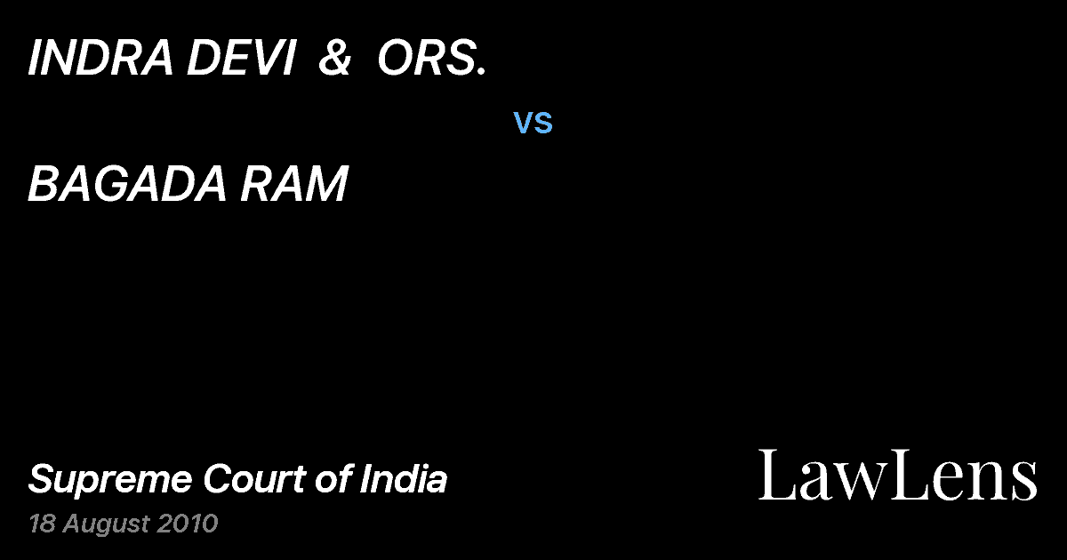 Preview image for INDRA DEVI  &  ORS. vs. BAGADA RAM