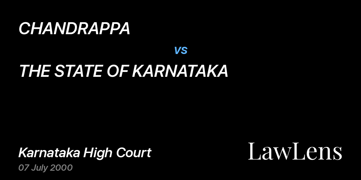Preview image for CHANDRAPPA vs. THE STATE OF KARNATAKA
