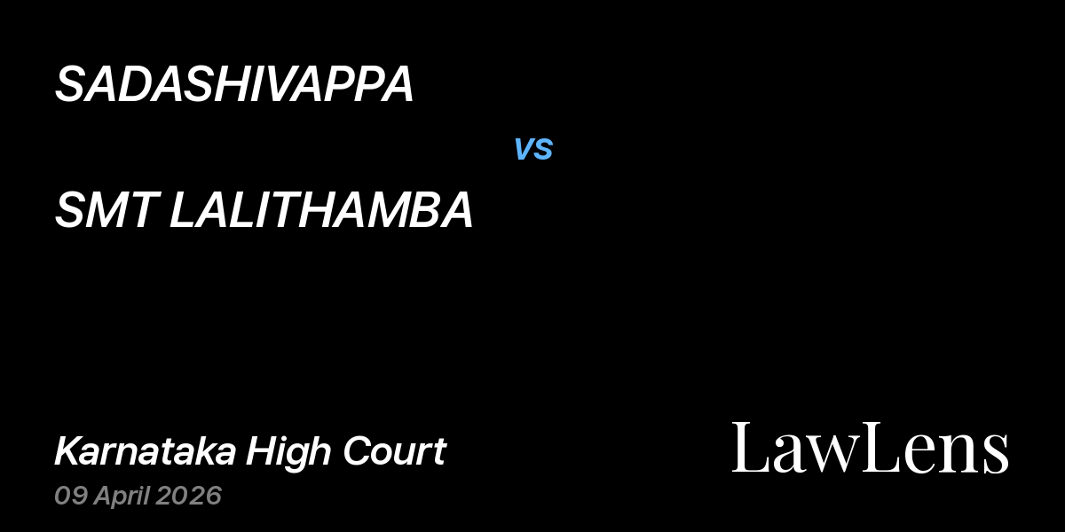 Preview image for SADASHIVAPPA vs. SMT LALITHAMBA