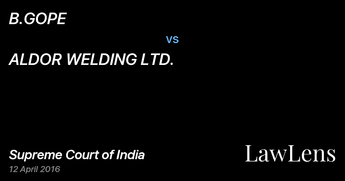 Preview image for B.GOPE vs. ALDOR WELDING LTD.