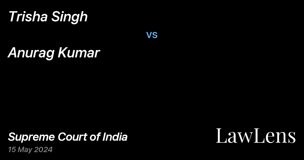 Preview image for Trisha Singh vs. Anurag Kumar