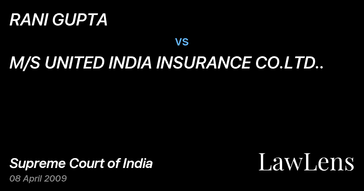 Preview image for RANI GUPTA vs. M/S UNITED INDIA INSURANCE CO.LTD..