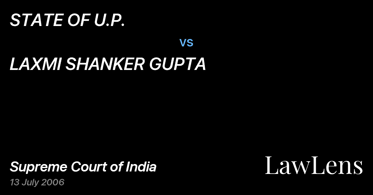 Preview image for STATE OF U.P. vs. LAXMI SHANKER GUPTA