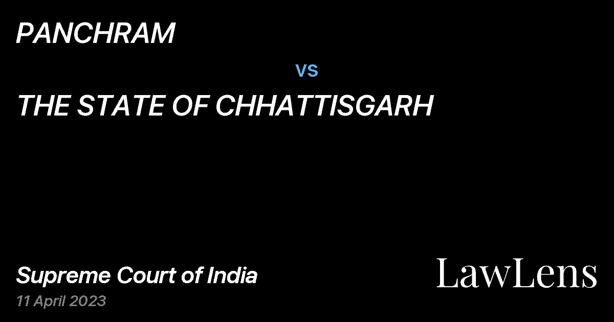 Preview image for PANCHRAM vs. THE STATE OF CHHATTISGARH