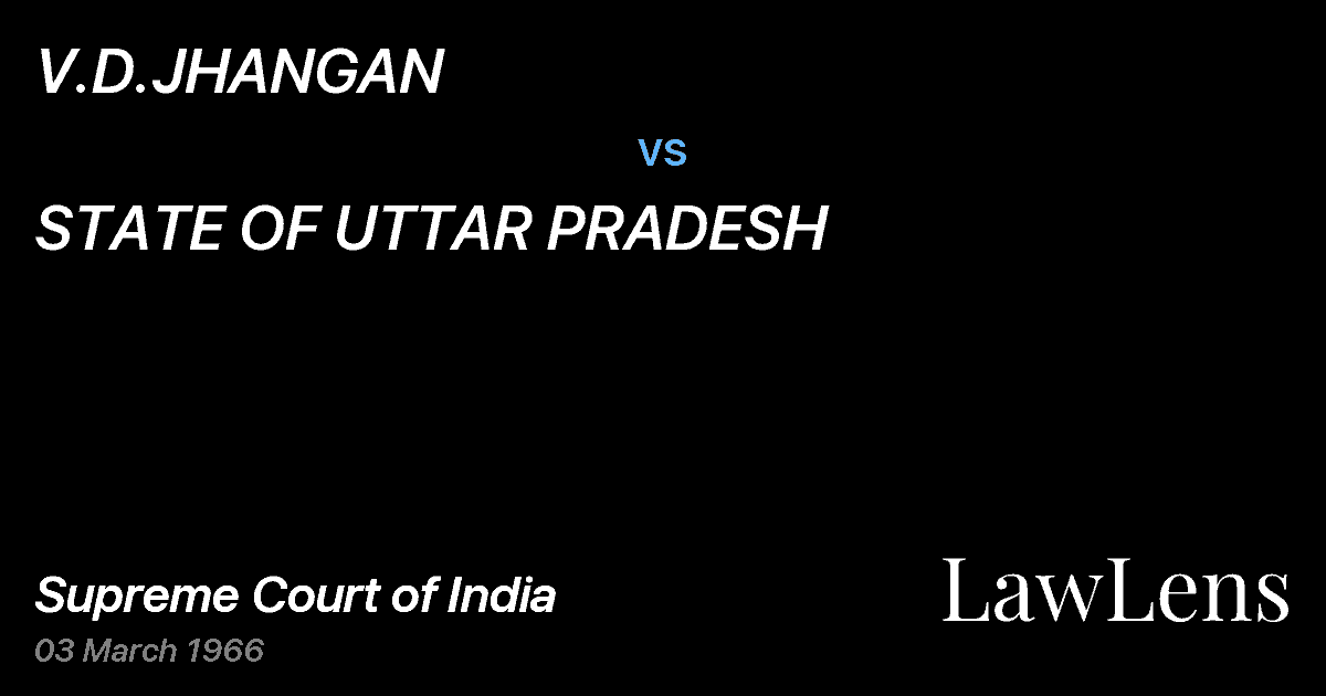 Preview image for V.D.JHANGAN vs. STATE OF UTTAR PRADESH