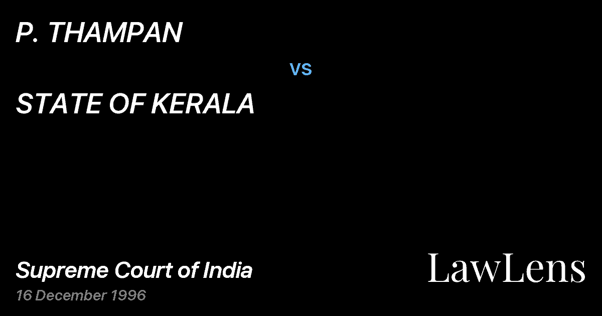Preview image for P. THAMPAN vs. STATE OF KERALA