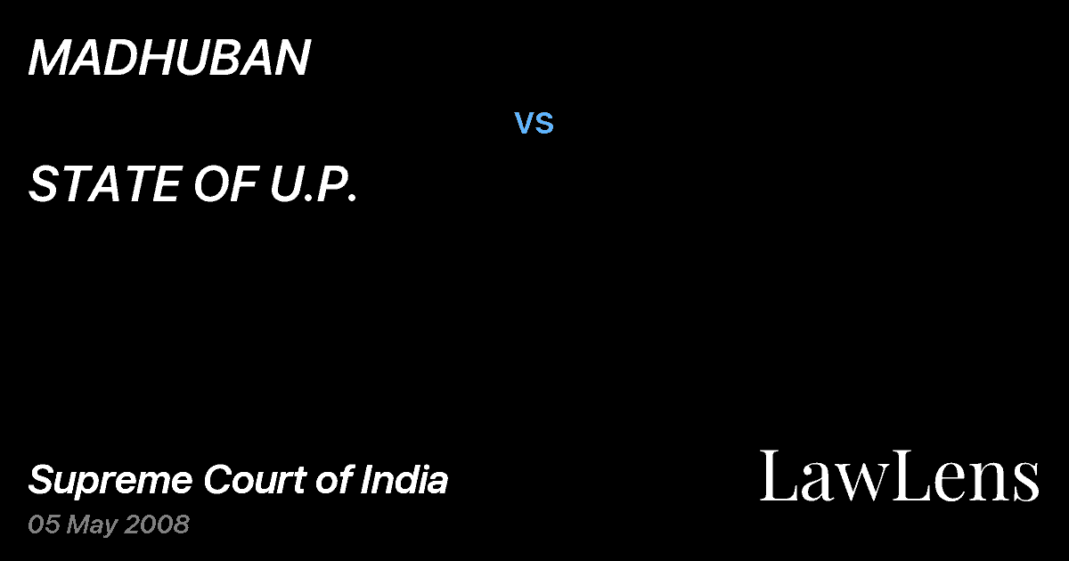 Preview image for MADHUBAN vs. STATE OF U.P.