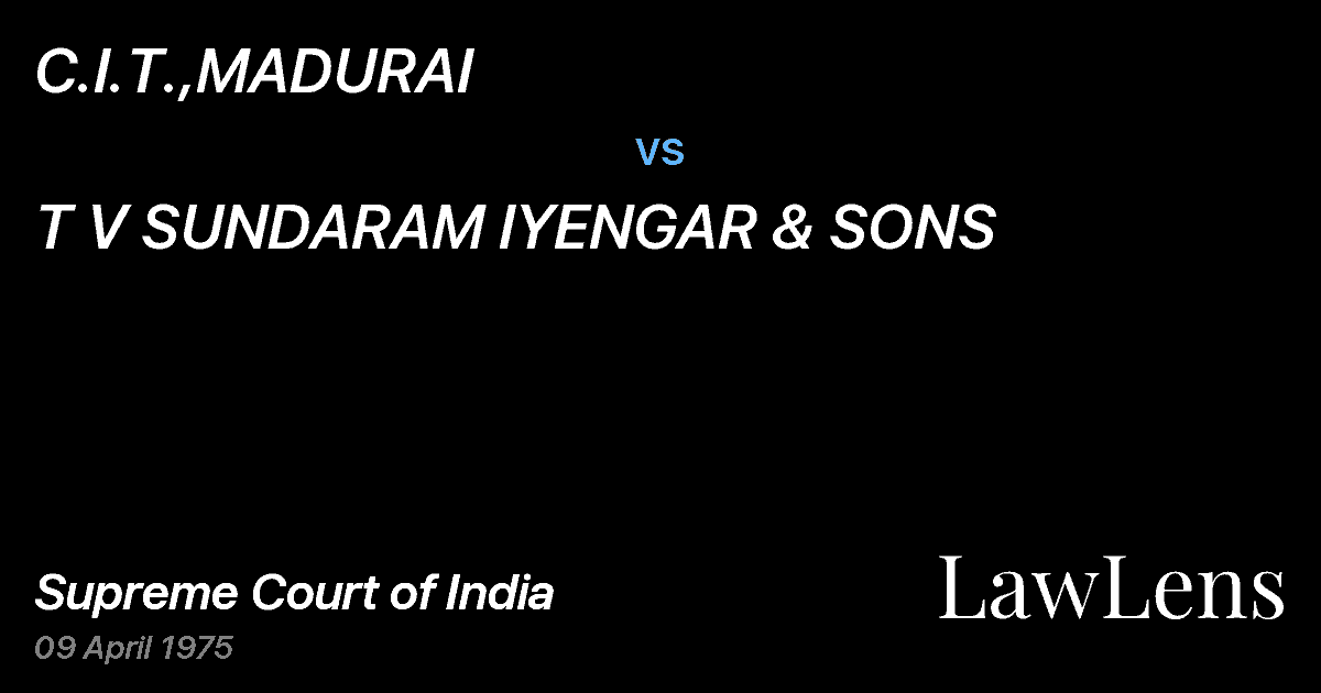 Preview image for C.I.T.,MADURAI vs. T V SUNDARAM IYENGAR & SONS