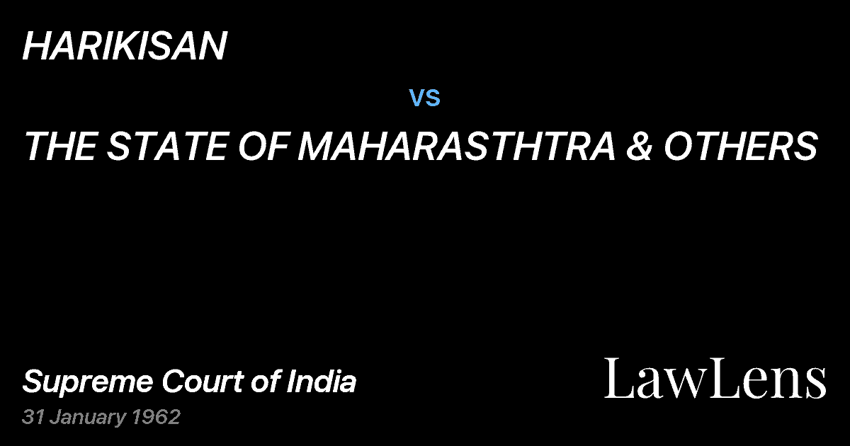 Preview image for HARIKISAN vs. THE STATE OF MAHARASTHTRA & OTHERS