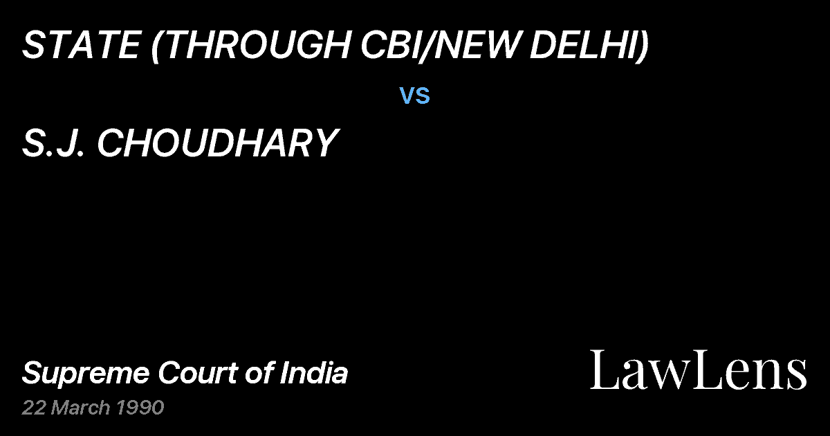 Preview image for STATE (THROUGH CBI/NEW DELHI) vs. S.J. CHOUDHARY