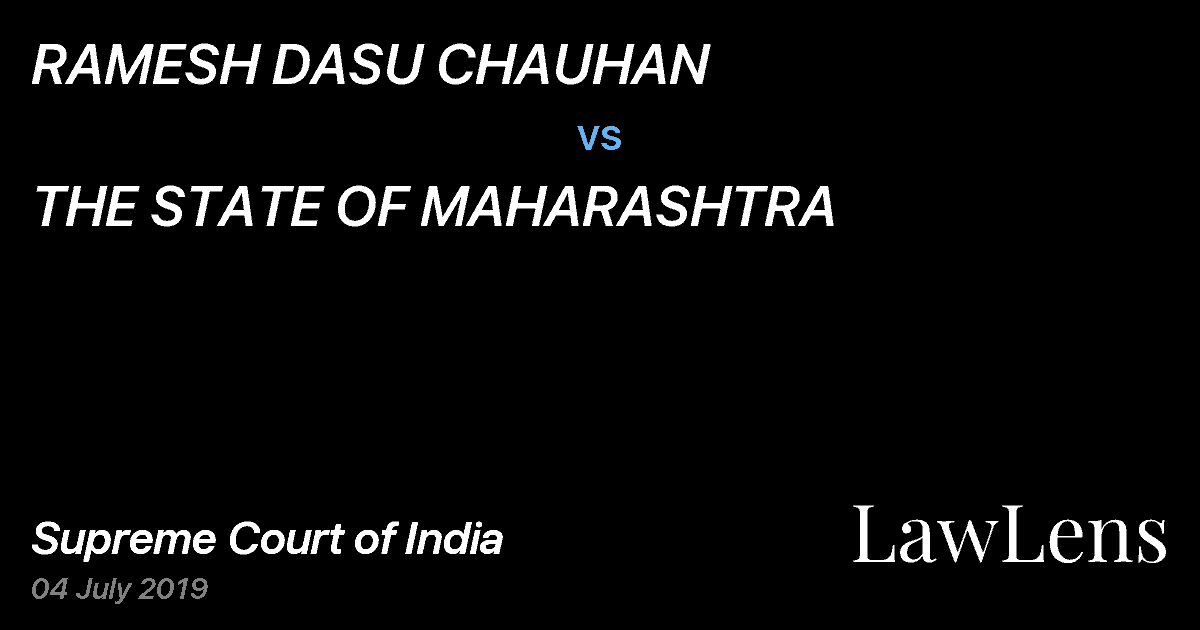 Preview image for RAMESH DASU CHAUHAN vs. THE STATE OF MAHARASHTRA