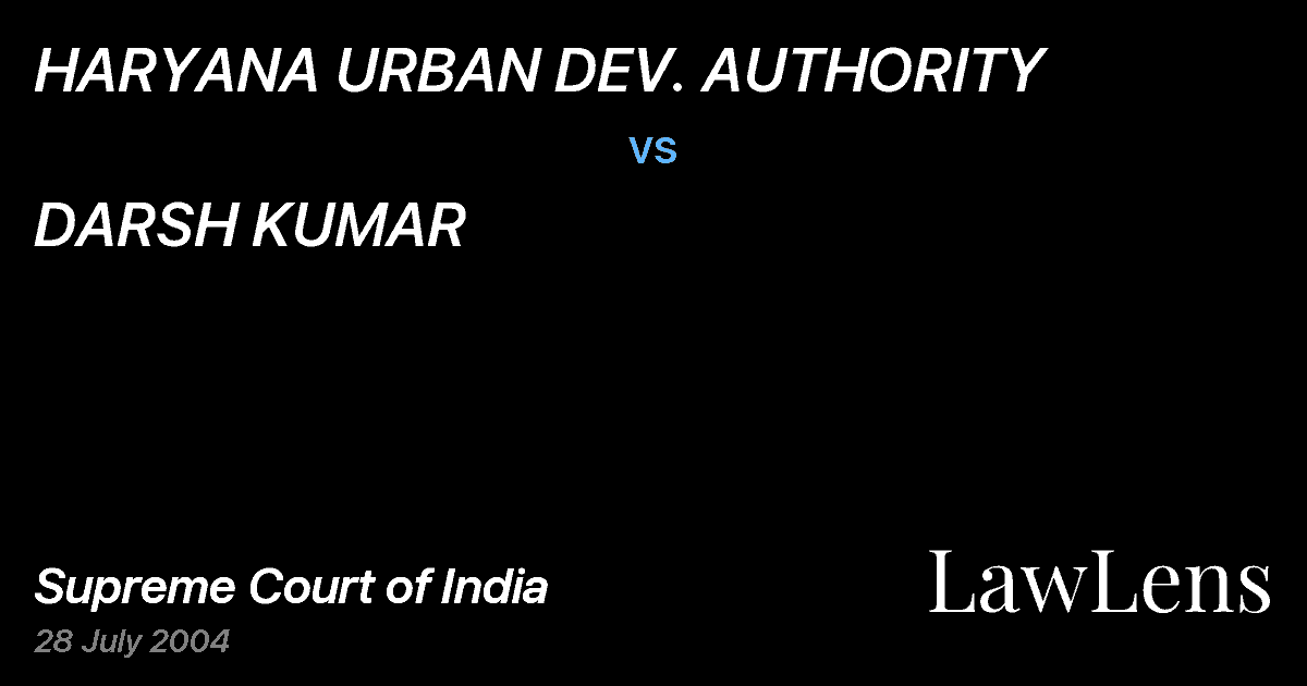 Preview image for HARYANA URBAN DEV. AUTHORITY vs. DARSH KUMAR