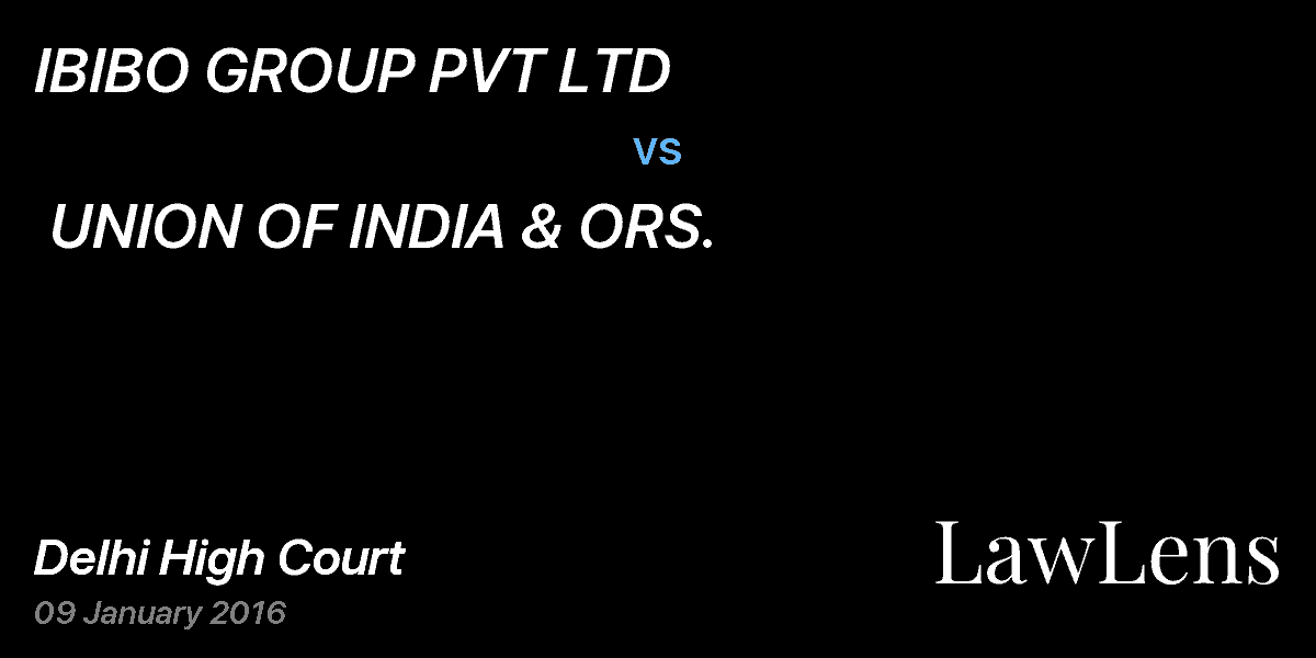 Preview image for IBIBO GROUP PVT LTD vs. UNION OF INDIA & ORS.