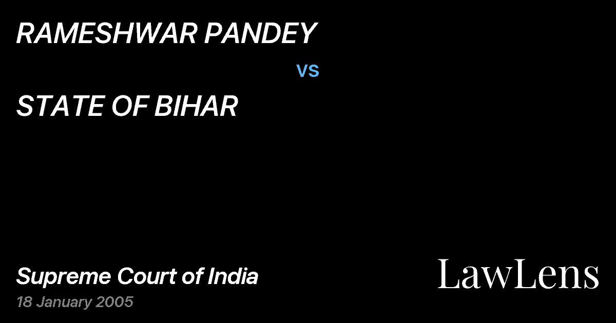 Preview image for RAMESHWAR PANDEY vs. STATE OF BIHAR