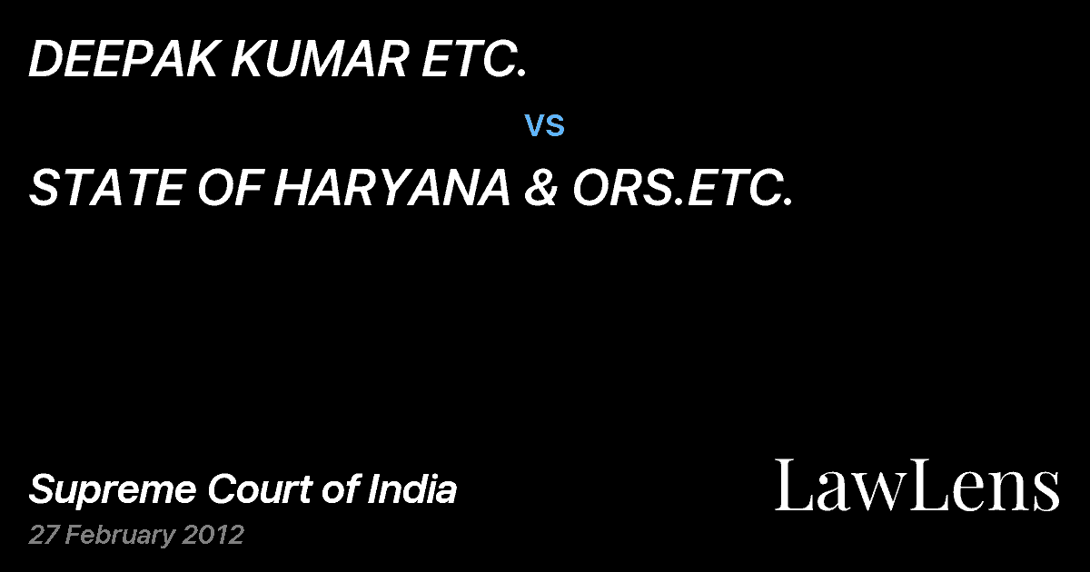 Preview image for DEEPAK KUMAR ETC. vs. STATE OF HARYANA & ORS.ETC.