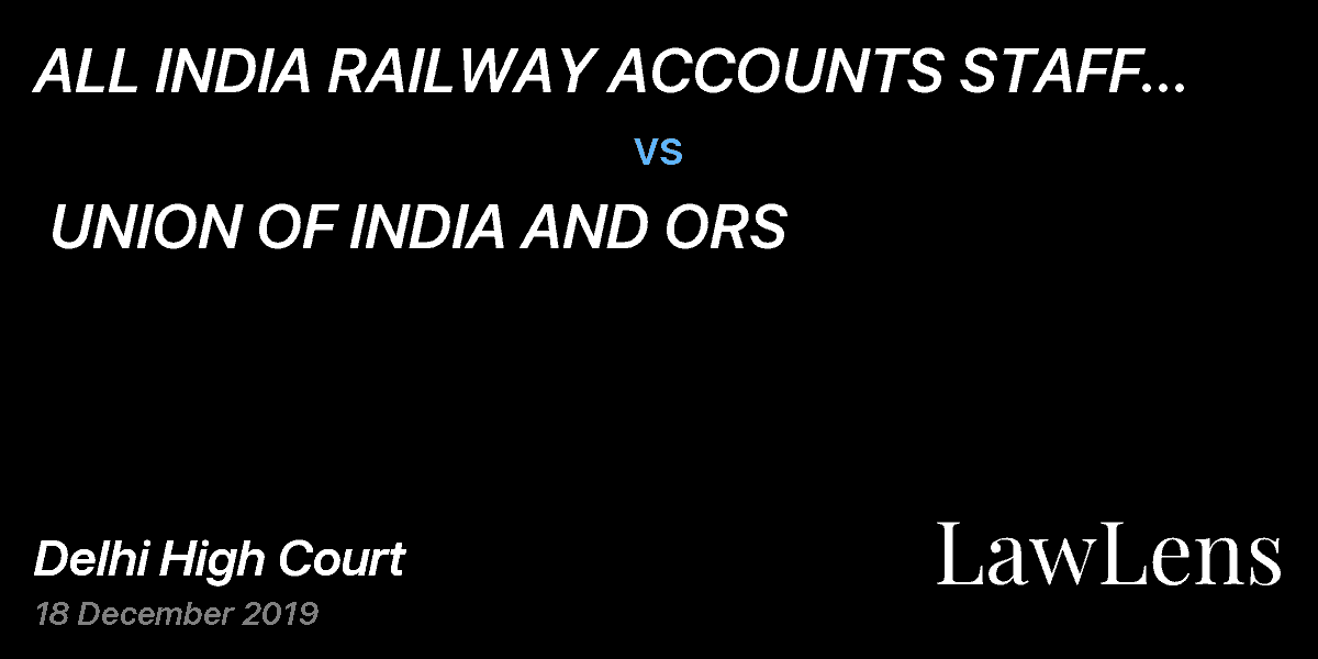 Preview image for ALL INDIA RAILWAY ACCOUNTS STAFF ASSOCIATION AND ORS  vs.  UNION OF INDIA AND ORS