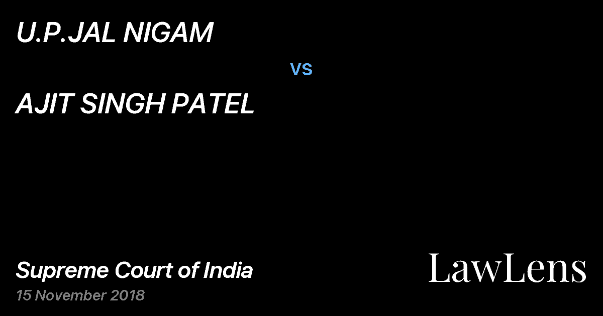 Preview image for U.P.JAL NIGAM vs. AJIT SINGH PATEL