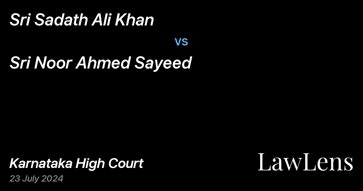 Preview image for Sri Noor Ahmed Sayeed vs. Sri Sadath Ali Khan