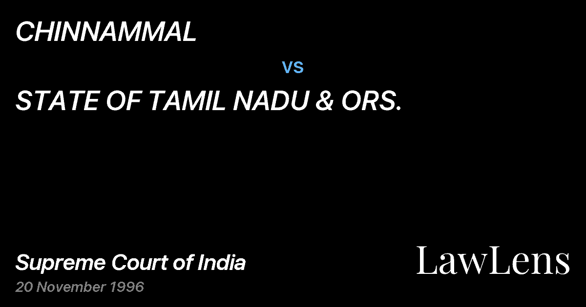 Preview image for CHINNAMMAL vs. STATE OF TAMIL NADU & ORS.
