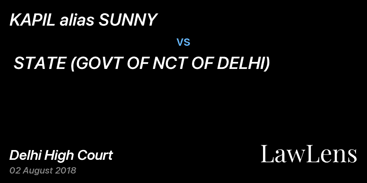 Preview image for KAPIL alias SUNNY   vs.  STATE (GOVT OF NCT OF DELHI) 