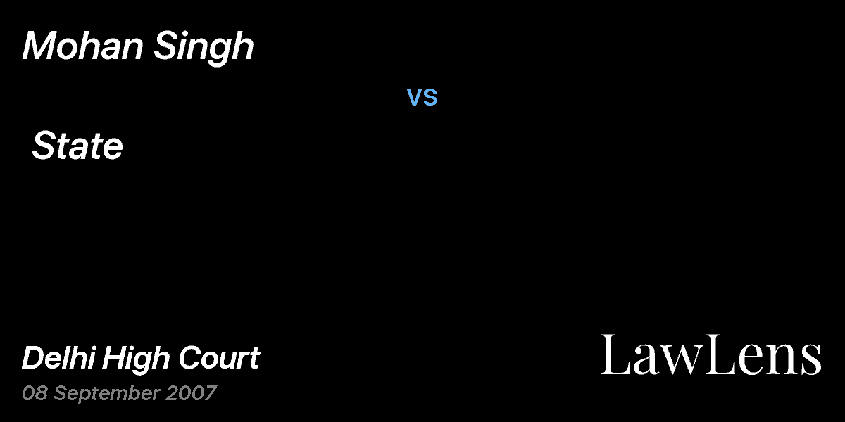 Preview image for Mohan Singh vs. State