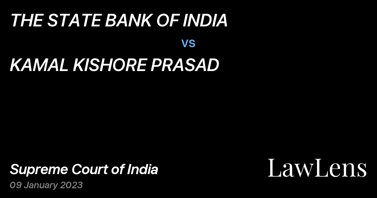Preview image for THE STATE BANK OF INDIA vs. KAMAL KISHORE PRASAD