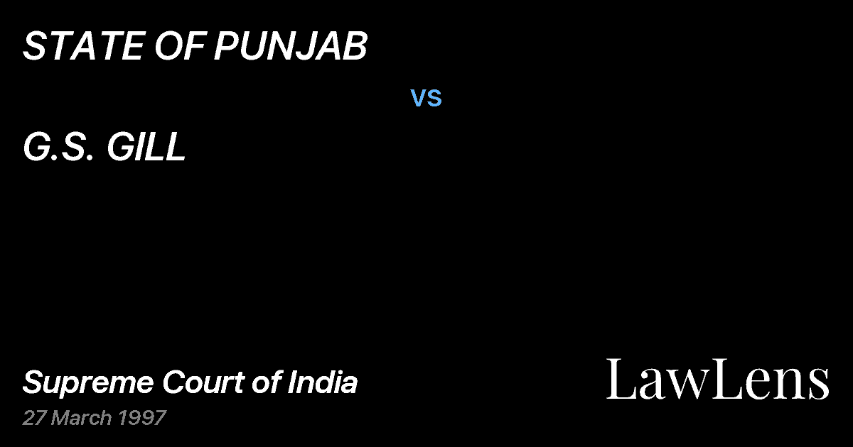 Preview image for STATE OF PUNJAB vs. G.S. GILL