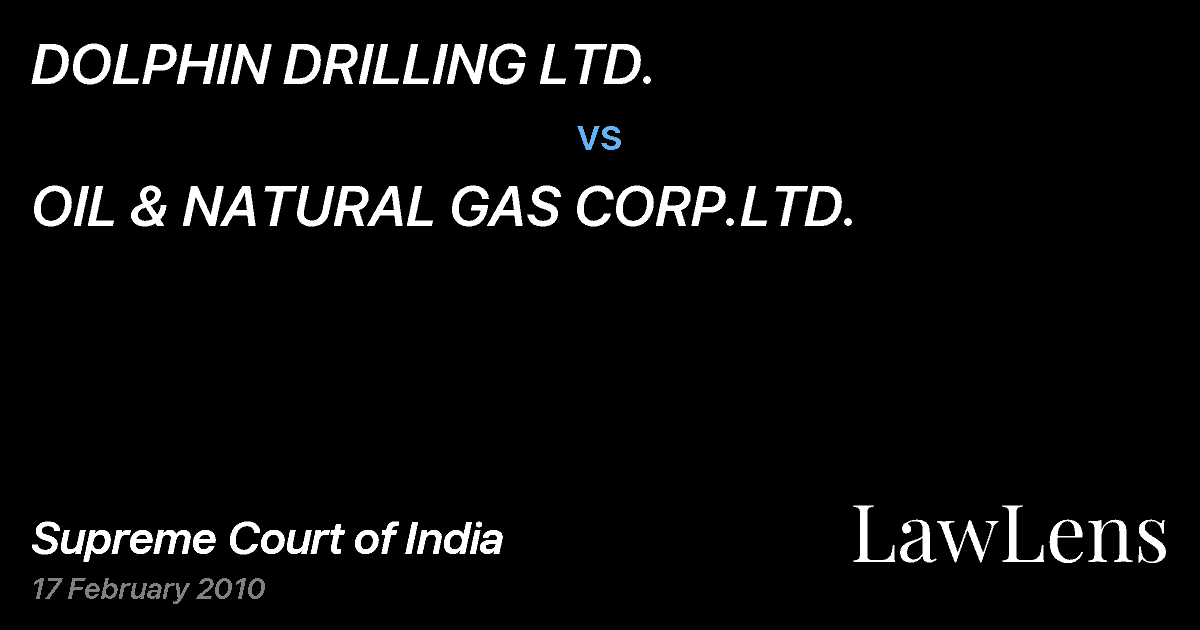 Preview image for DOLPHIN DRILLING LTD. vs. OIL & NATURAL GAS CORP.LTD.