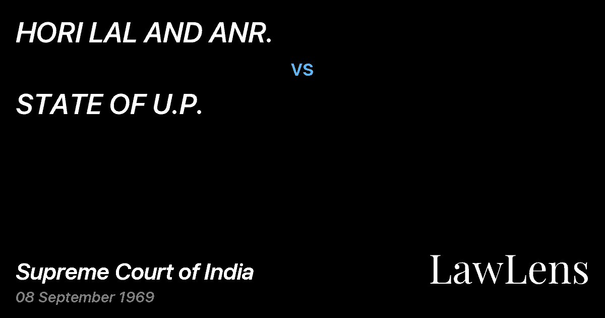 Preview image for HORI LAL AND ANR. vs. STATE OF U.P.