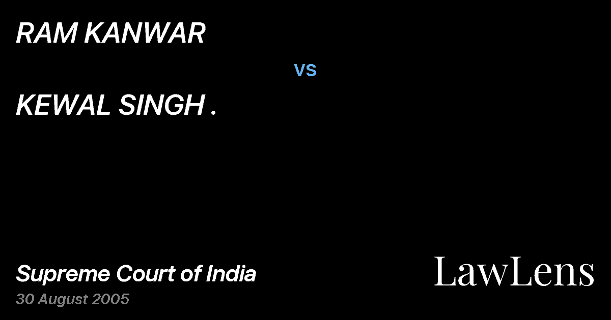 Preview image for RAM KANWAR vs. KEWAL SINGH .