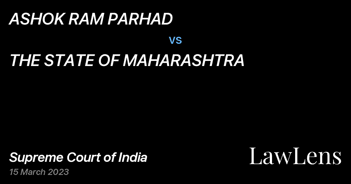 Preview image for ASHOK RAM PARHAD vs. THE STATE OF MAHARASHTRA