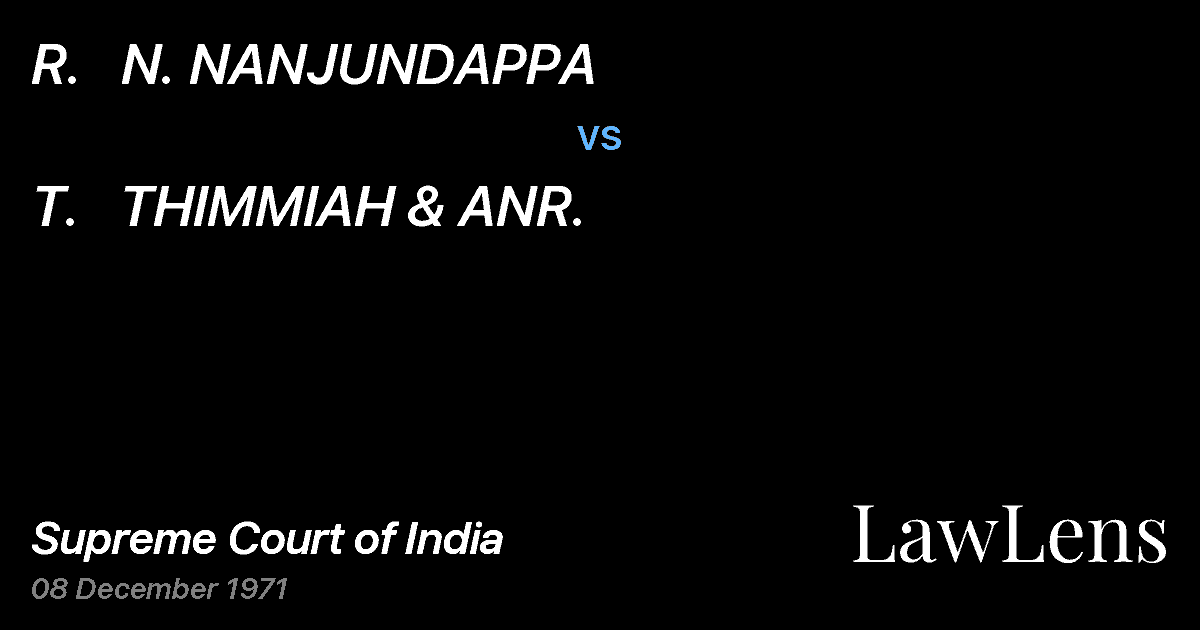 Preview image for R.   N. NANJUNDAPPA vs. T.   THIMMIAH & ANR.