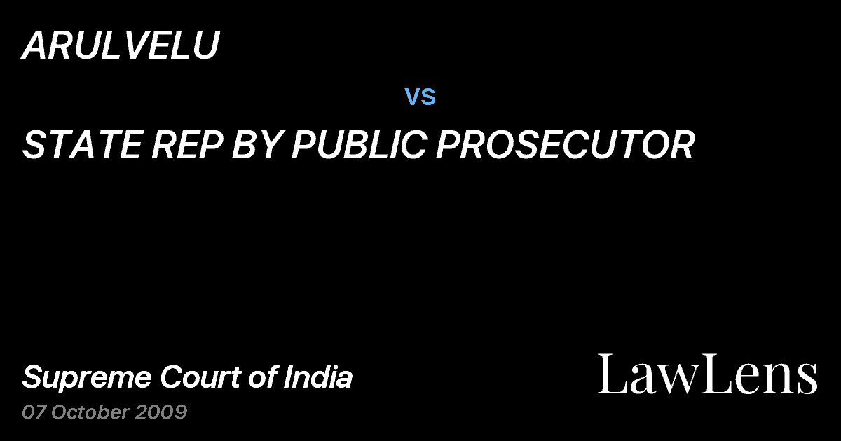 Preview image for ARULVELU vs. STATE REP BY PUBLIC PROSECUTOR