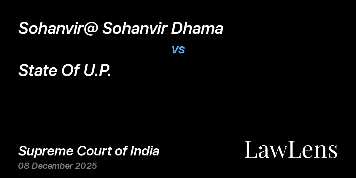Preview image for Sohanvir@ Sohanvir Dhama vs. State Of U.P.