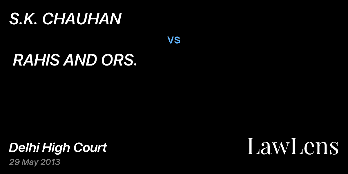 Preview image for S.K. CHAUHAN  vs.  RAHIS AND ORS. 