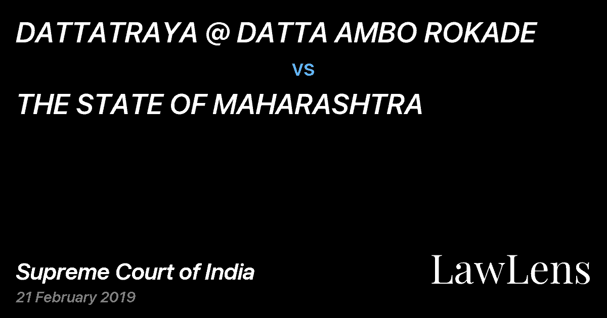 Preview image for DATTATRAYA @ DATTA AMBO ROKADE vs. THE STATE OF MAHARASHTRA
