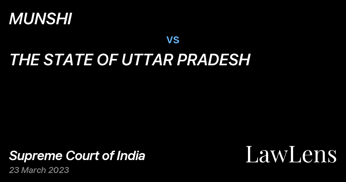 Preview image for MUNSHI vs. THE STATE OF UTTAR PRADESH