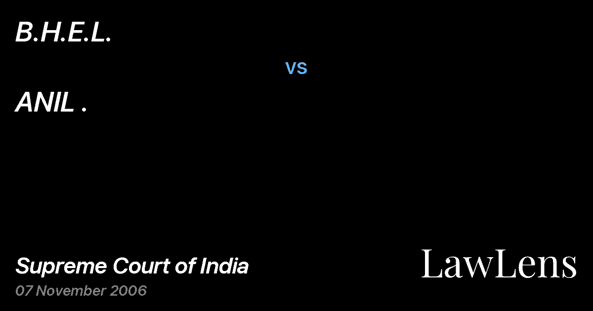 Preview image for B.H.E.L. vs. ANIL .