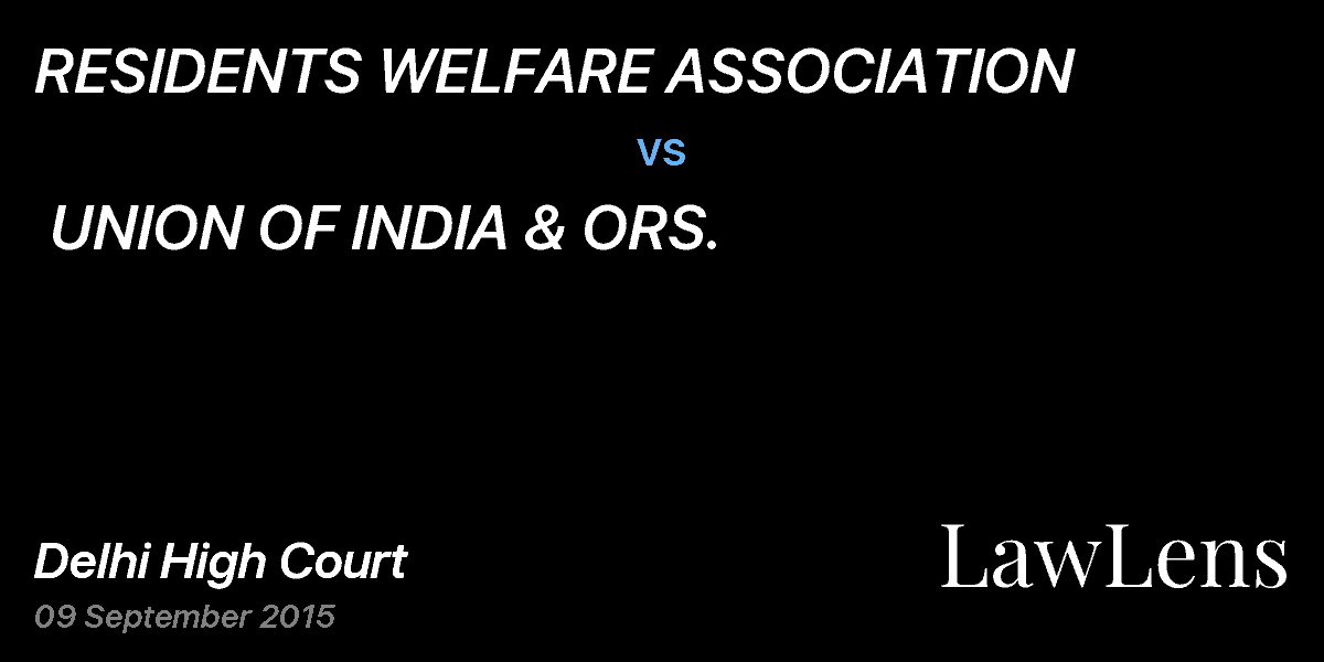 Preview image for RESIDENTS WELFARE ASSOCIATION  vs.  UNION OF INDIA & ORS.
