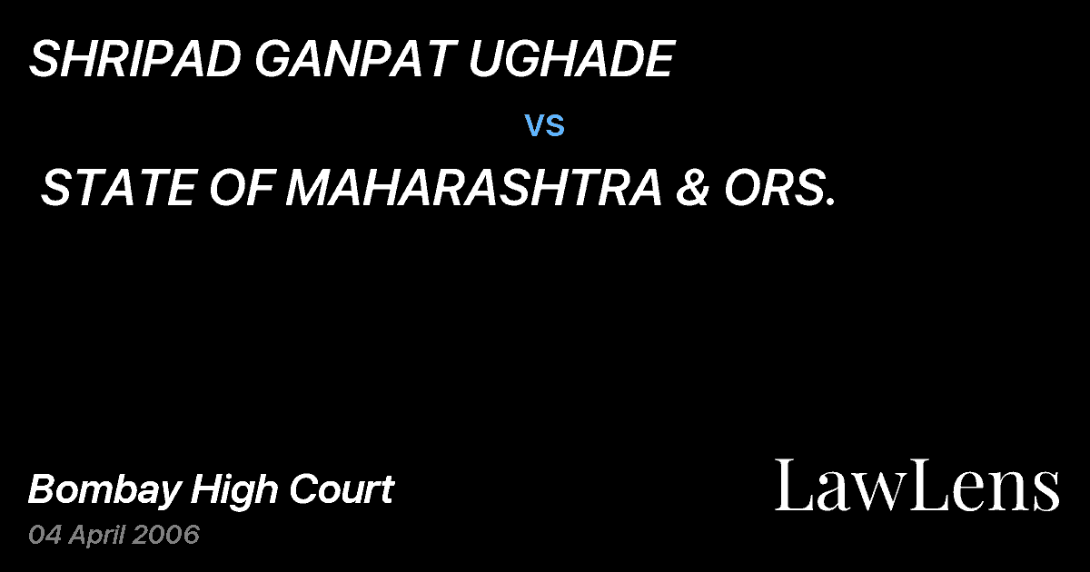 Preview image for SHRIPAD GANPAT UGHADE  vs.  STATE OF MAHARASHTRA & ORS.
