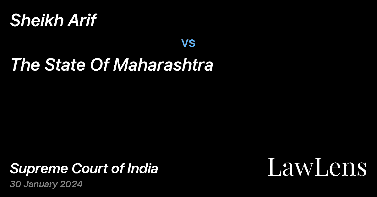 Preview image for Sheikh Arif vs. The State Of Maharashtra