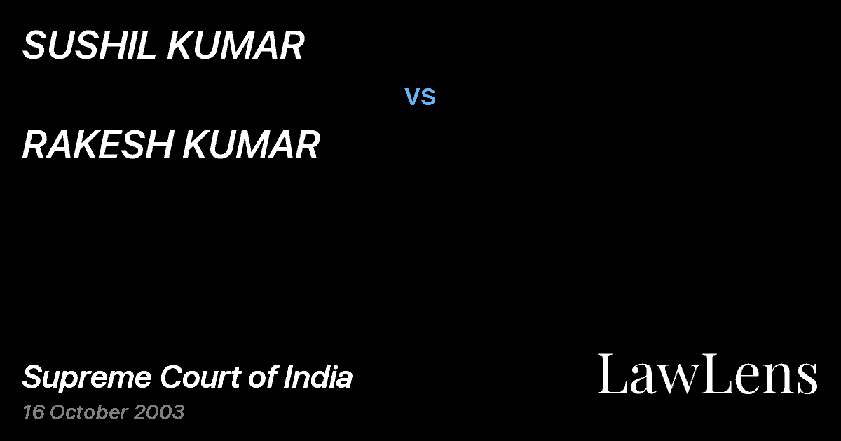 Preview image for SUSHIL KUMAR vs. RAKESH KUMAR