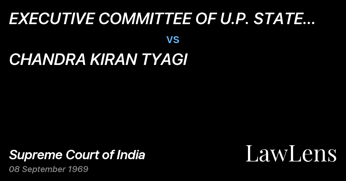 Preview image for EXECUTIVE COMMITTEE OF U.P. STATE WAREHOUSINGCORPORATION, vs. CHANDRA KIRAN TYAGI