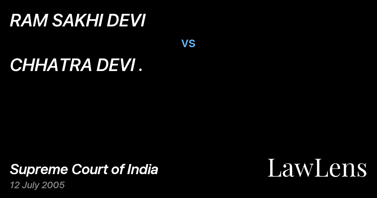 Preview image for RAM SAKHI DEVI vs. CHHATRA DEVI .