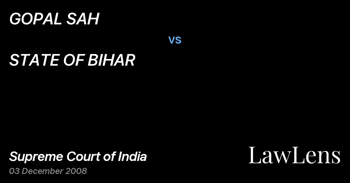 Preview image for GOPAL SAH vs. STATE OF BIHAR