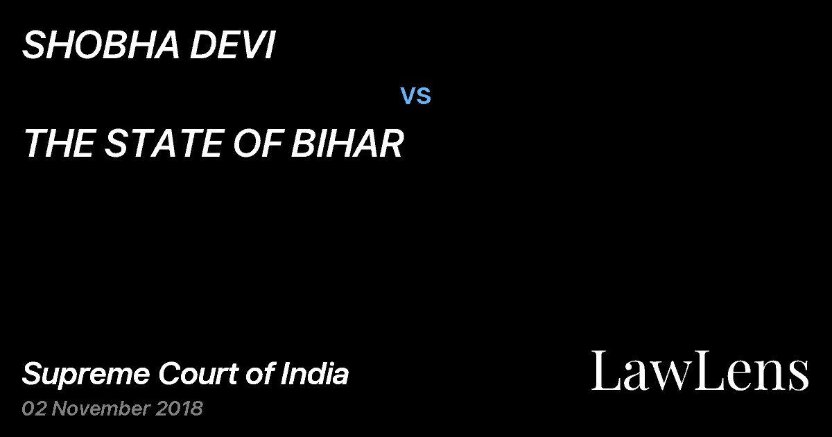 Preview image for SHOBHA DEVI vs. THE STATE OF BIHAR