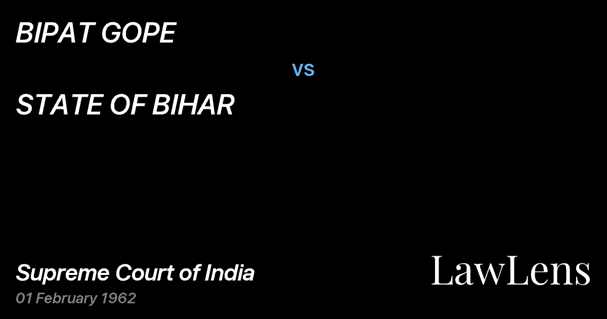 Preview image for BIPAT GOPE vs. STATE OF BIHAR